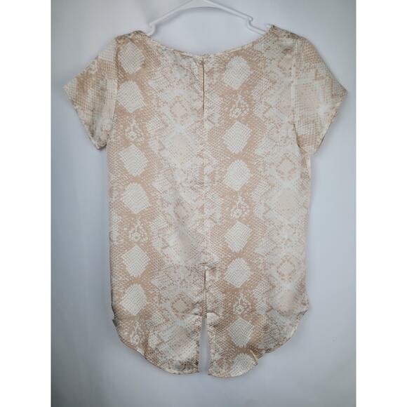 Three Eighty Two Revolve Women's Collette Tee Blouse Jerdon Snakeskin Sz XS - Picture 7 of 9